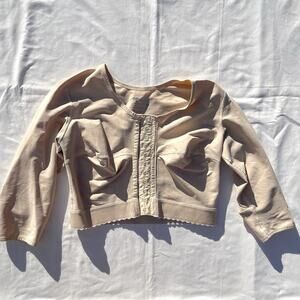 Marena Recovery Mid 3/4 Sleeve Compression Vest Womens 2XL Post-op Beige